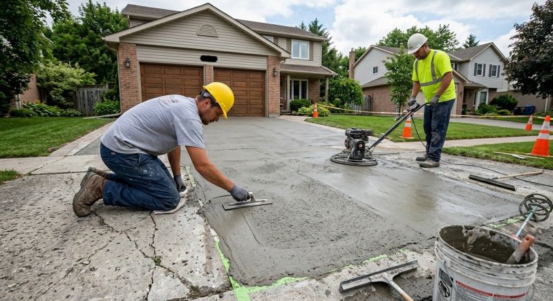 Driveway Cement Resurfacing Service