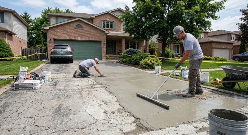 Driveway Cement Resurfacing